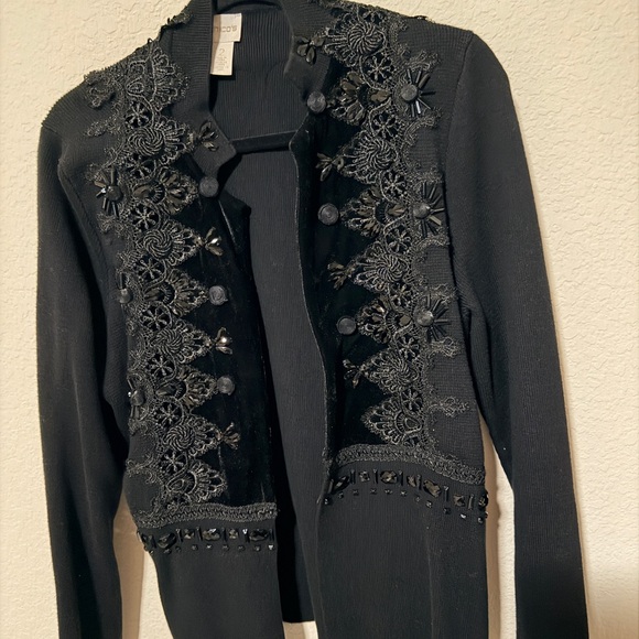 Chico's Black Embellished Blazer - Picture 4 of 12